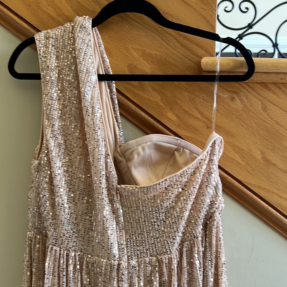 Giffniseti Formal Gown Size XL Gold Sequin New with Tags - Picture 6 of 12